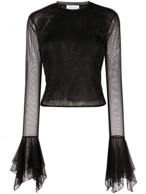 Прозрачна блуза Blumarine черно