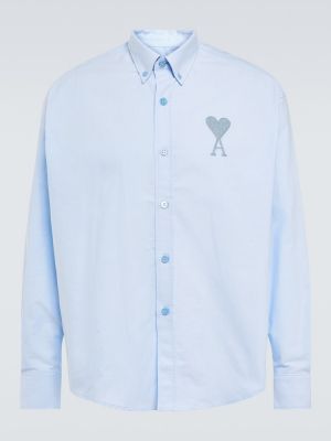 Памучна риза Ami Paris синьо