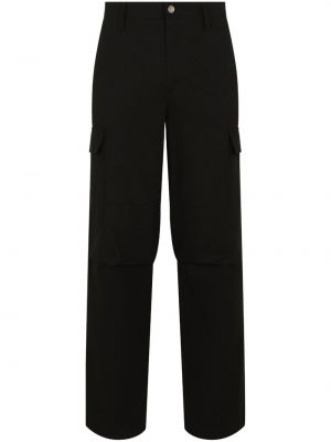 Bavlněné cargo kalhoty Dolce & Gabbana černé