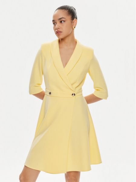 Koktejlové šaty Rinascimento žluté
