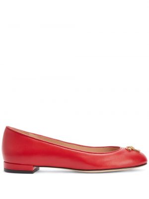 Кожени ниски обувки Giuseppe Zanotti червено