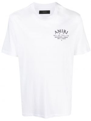 Bavlněné tričko s potiskem Amiri bílé