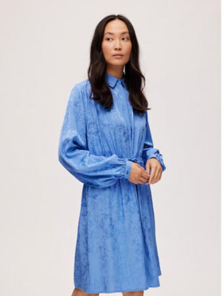 Košeľové šaty Selected Femme modrá