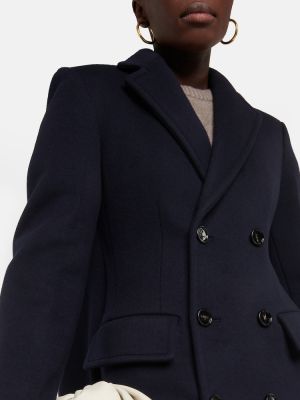 Μάλλινο παλτό κασμίρ Bottega Veneta μπλε