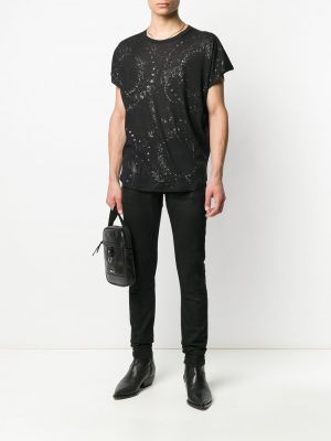 Camisa con estampado Saint Laurent negro