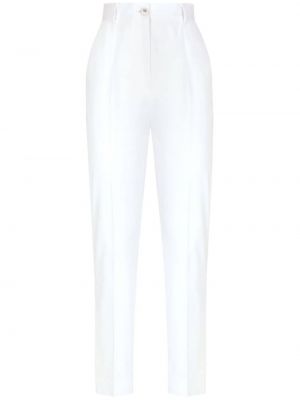 Pantaloni a vita alta Dolce & Gabbana bianco