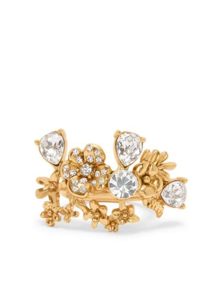 Prsten s kristalima Oscar De La Renta zlatna