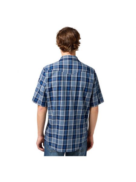 Рубашка с коротким рукавом Wrangler синяя