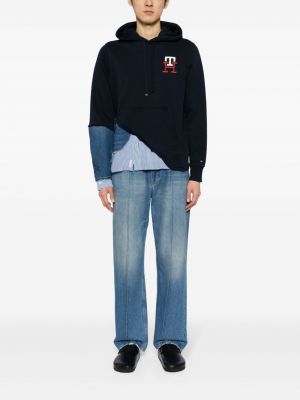 Siuvinėtas džemperis su gobtuvu Greg Lauren mėlyna