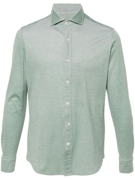 Βαμβακερό πουκάμισο Paul & Shark πράσινο
