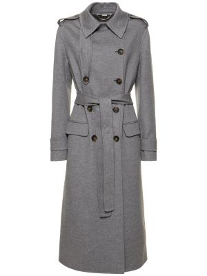 Vlněný kabát Stella Mccartney šedý