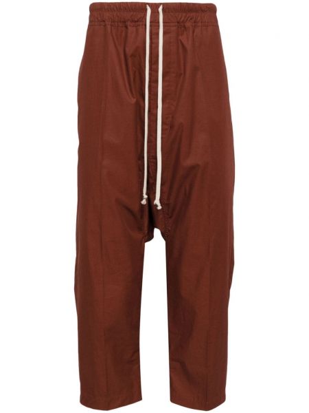 Pantalon en coton Rick Owens rouge