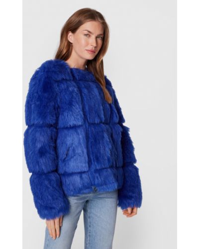Szőrös kabát Silvian Heach kék
