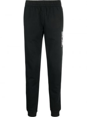 Памучни спортни панталони с принт Ea7 Emporio Armani черно