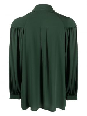 Daunen bluse mit geknöpfter Semicouture grün