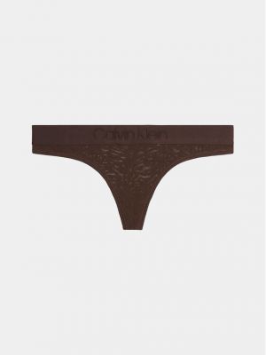 Chiloți tanga Calvin Klein Underwear maro