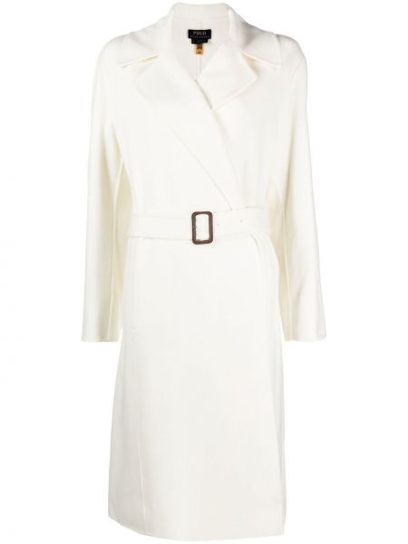 Raštuotas gėlėtas šifoninis paltas Polo Ralph Lauren balta