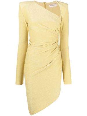 Robe de soirée asymétrique Alexandre Vauthier jaune