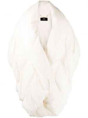 Prešívaná zamatová bunda Elisabetta Franchi biela