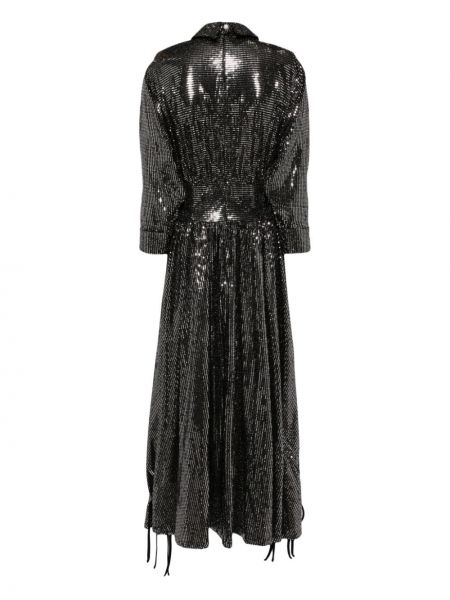 Dlouhé šaty s flitry Batsheva černé