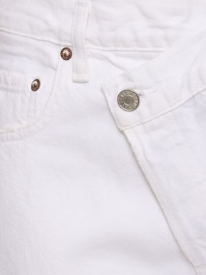 Puuvillased sirged teksapüksid Agolde valge