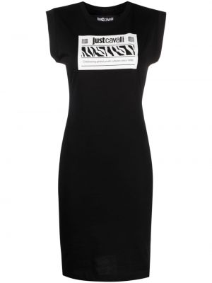 Φόρεμα με σχέδιο Just Cavalli μαύρο