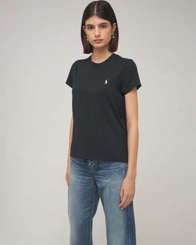 Džerzej bavlnené tričko Polo Ralph Lauren čierna