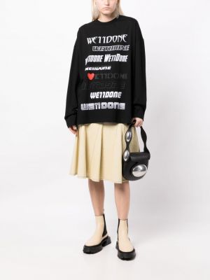 Sweatshirt aus baumwoll mit print We11done schwarz