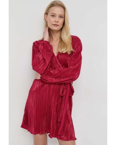 Mini šaty Bardot červené