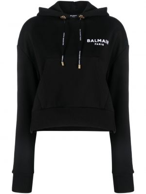 Bluza z kapturem Balmain czarna
