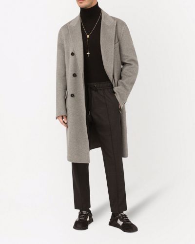 Manteau en cachemire Dolce & Gabbana gris
