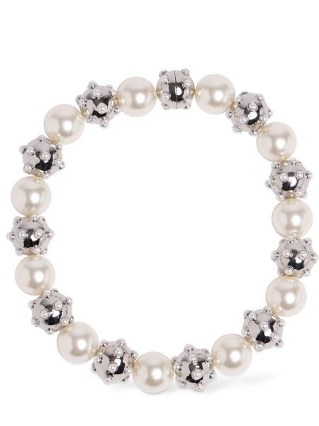 Pikčasta ogrlica z perlami Marc Jacobs