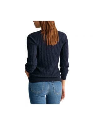 Suéter de algodón Gant azul