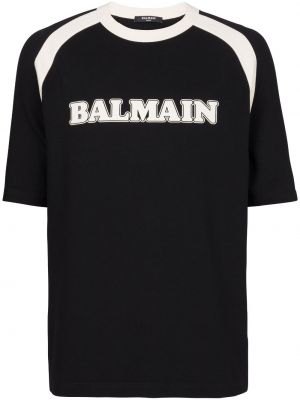T-shirt mit print Balmain schwarz