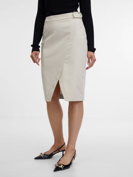 Béžové pouzdrová sukně Orsay