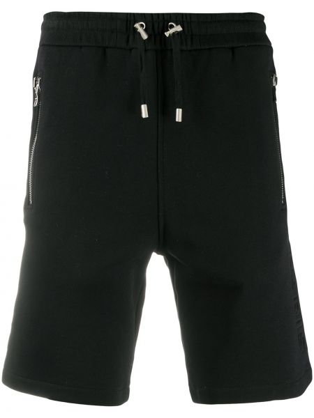 Pantalones cortos deportivos con cordones Balmain negro