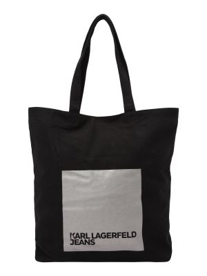 Nákupná taška Karl Lagerfeld Jeans sivá