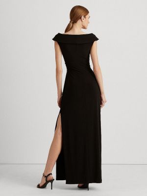 Платье с v-образным вырезом Ralph Lauren черное