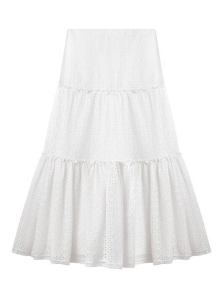 Хлопковая юбка Polo Ralph Lauren белая
