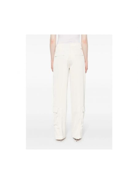 Pantalones cargo de raso Calvin Klein blanco