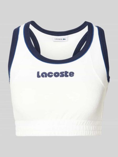 Haftowany braletka Lacoste Sport biały