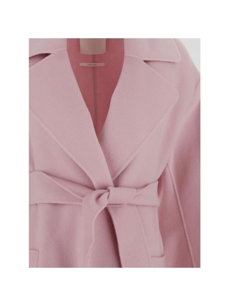 Abrigo de lana con lunares Sportmax rosa