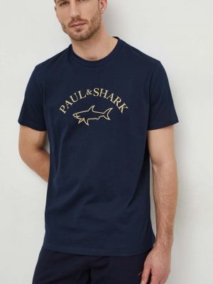 Памучна тениска с дълъг ръкав с принт Paul&shark