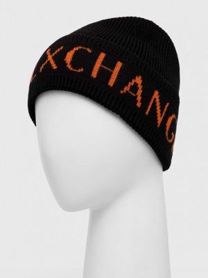 Dzianinowa czapka Armani Exchange czarna