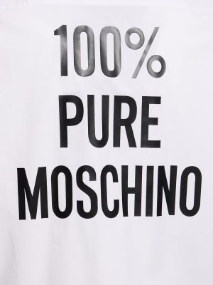 Βαμβακερό πουκάμισο Moschino λευκό