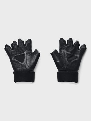 Чорні шкіряні рукавички Under Armour