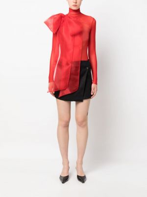Transparentes body mit schleife Atu Body Couture rot