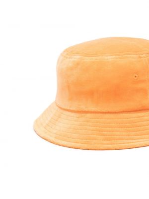 Aksamitny haftowany kapelusz bawełniany Sporty And Rich pomarańczowy