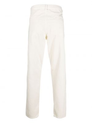 Pantalon en velours côtelé en coton Aspesi blanc