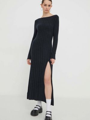 Sukienka długa Abercrombie & Fitch czarna